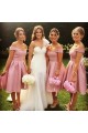 A-Line Short Off-the-Shoulder Bridesmaid Dresses 3010314