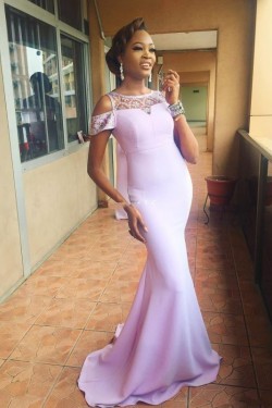 Mermaid Beaded Long Bridesmaid Dresses 3010317