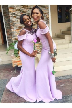 Mermaid Beaded Long Bridesmaid Dresses 3010317