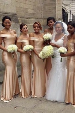 Mermaid Off-the-Shoulder Long Bridesmaid Dresses 3010320