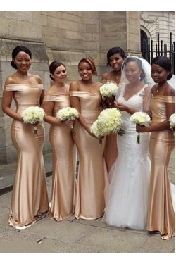 Mermaid Off-the-Shoulder Long Bridesmaid Dresses 3010320