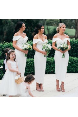 Sheath Off-the-Shoulder Bridesmaid Dresses 3010321