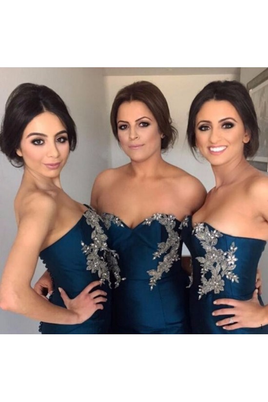 Mermaid Sweetheart Long Bridesmaid Dresses with Lace Appliques 3010327 Mermaid Sweetheart Long Bridesmaid Dresses with Lace Appliques 3010327