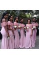 Mermaid Long Pink Lace Off-the-Shoulder Bridesmaid Dresses 3010333 Mermaid Long Pink Lace Off-the-Shoulder Bridesmaid Dresses 3010333
