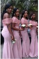 Mermaid Long Pink Lace Off-the-Shoulder Bridesmaid Dresses 3010333 Mermaid Long Pink Lace Off-the-Shoulder Bridesmaid Dresses 3010333