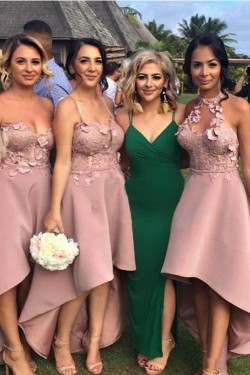 High Low Lace Bridesmaid Dresses 3010341