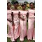 Mermaid Long Pink Off-the-Shoulder Bridesmaid Dresses 3010342