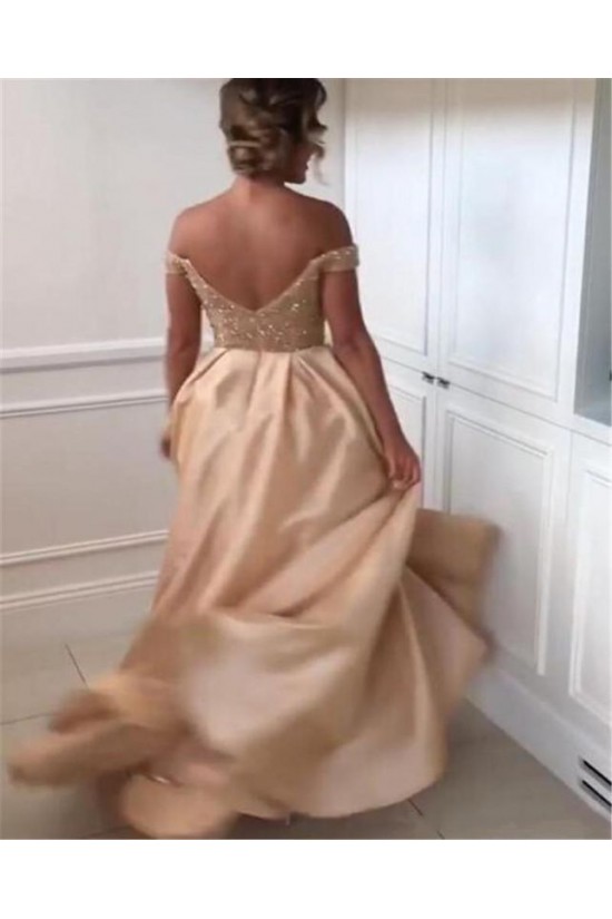 A-Line Beaded Off-the-Shoulder Long Bridesmaid Dresses 3010347 A-Line Beaded Off-the-Shoulder Long Bridesmaid Dresses 3010347