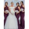 Mermaid Lace Long Grape Bridesmaid Dresses 3010348