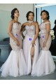 Long Lace and Tulle Bridesmaid Dresses 3010349