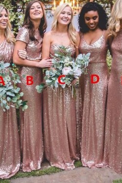 Long Sequins Bridesmaid Dresses 3010351