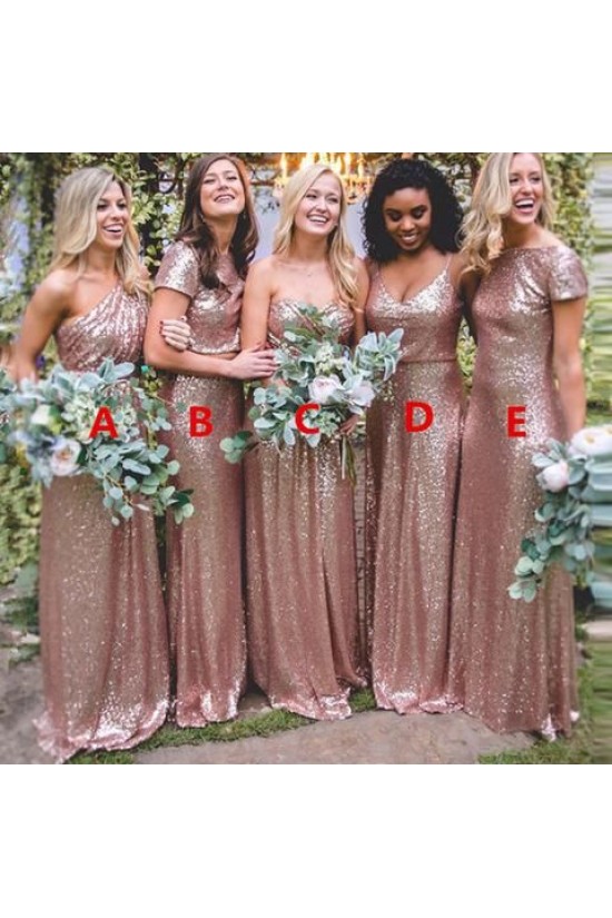 Long Sequins Bridesmaid Dresses 3010351