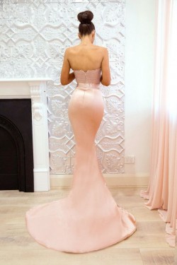 Mermaid Lace V-Neck Long Bridesmaid Dresses 3010358