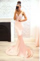 Mermaid Lace V-Neck Long Bridesmaid Dresses 3010358