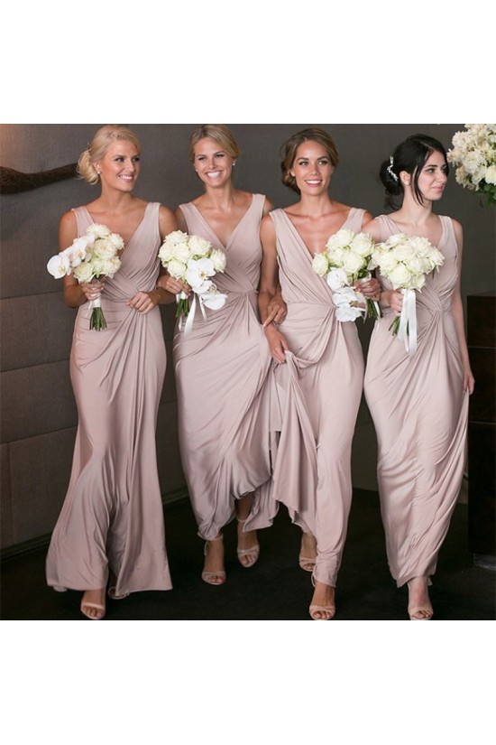 Sheath/Column V-Neck Long Bridesmaid Dresses 3010362 Sheath/Column V-Neck Long Bridesmaid Dresses 3010362