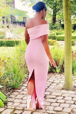 Mermaid Long Pink Bridesmaid Dresses 3010364