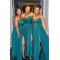 A-Line One-Shoulder Long Bridesmaid Dresses 3010365