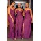 Sheath Spaghetti Straps Long Bridesmaid Dresses 3010366