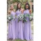 A-Line One-Shoulder Long Bridesmaid Dresses 3010367