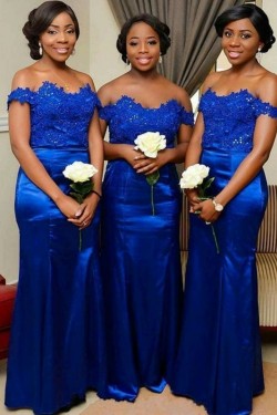 Mermaid Off-the-Shoulder Long Bridesmaid Dresses 3010371