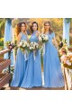 A-Line Chiffon Long Bridesmaid Dresses 3010377