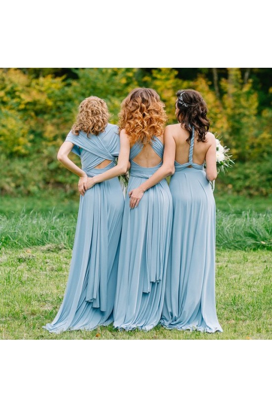 A-Line Chiffon Long Bridesmaid Dresses 3010377