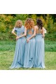 A-Line Chiffon Long Bridesmaid Dresses 3010377