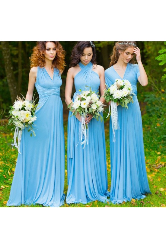 A-Line Chiffon Long Bridesmaid Dresses 3010377