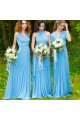 A-Line Chiffon Long Bridesmaid Dresses 3010377