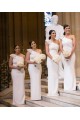 Sheath One-Shoulder Long Bridesmaid Dresses 3010381