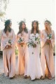 Sheath V-Neck Long Sleeves Chiffon Long Bridesmaid Dresses 3010384