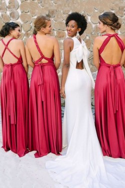 A-Line Long Bridesmaid Dresses 3010385
