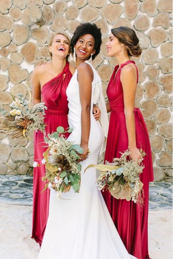 A-Line Long Bridesmaid Dresses 3010385