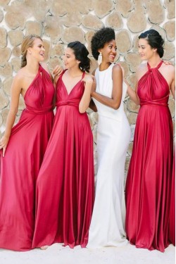 A-Line Long Bridesmaid Dresses 3010385