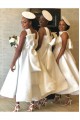 A-Line White Lace Bridesmaid Dresses 3010386