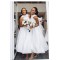 A-Line White Lace Bridesmaid Dresses 3010386