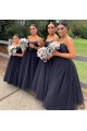 A-Line Spaghetti Straps Long Bridesmaid Dresses 3010391