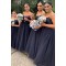 A-Line Spaghetti Straps Long Bridesmaid Dresses 3010391