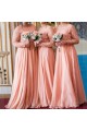 A-Line Long Sleeves Lace and Chiffon Long Bridesmaid Dresses 3010394 A-Line Long Sleeves Lace and Chiffon Long Bridesmaid Dresses 3010394