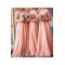 A-Line Long Sleeves Lace and Chiffon Long Bridesmaid Dresses 3010394