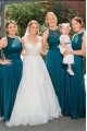 A-Line Lace Long Bridesmaid Dresses 3010395