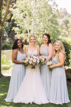 A-Line Spaghetti Straps Long Bridesmaid Dresses 3010400