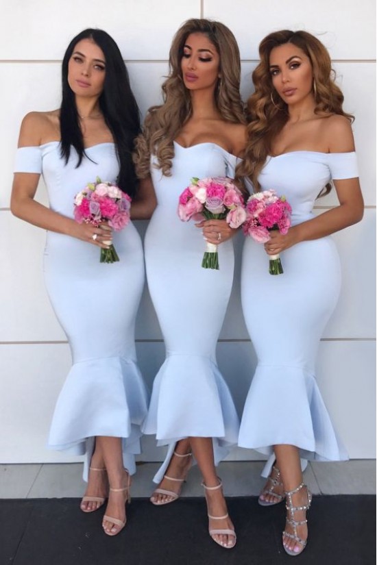 Mermaid Off-the-Shoulder Bridesmaid Dresses 3010402