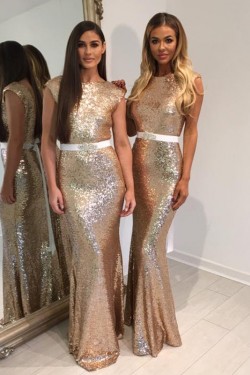Memraid Sequins Long Floor Length Bridesmaid Dresses 3010413