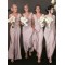 Sheath V-Neck Long Floor Length Bridesmaid Dresses 3010424