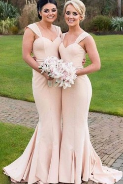 Mermaid Sleeveless Long Floor Length Bridesmaid Dresses 3010428