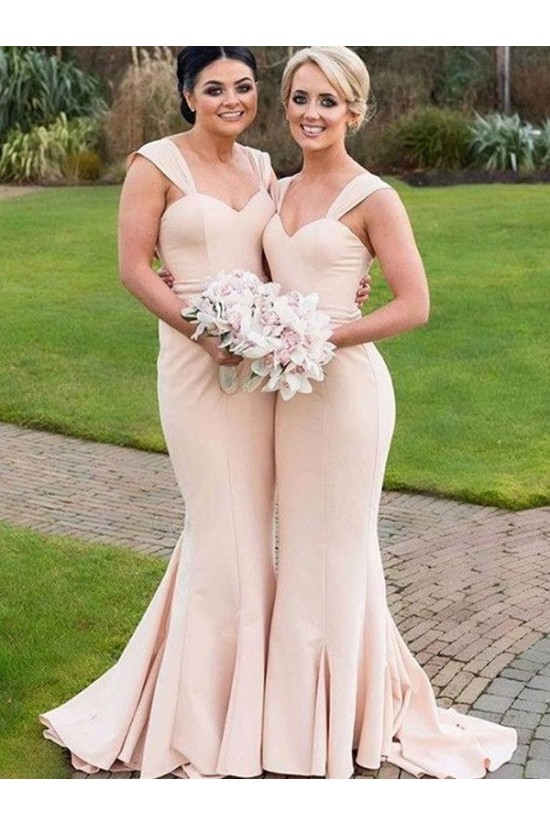 Mermaid Sleeveless Long Floor Length Bridesmaid Dresses 3010428