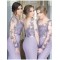 Mermaid Long Sleeves Lace Floor Length Bridesmaid Dresses 3010430