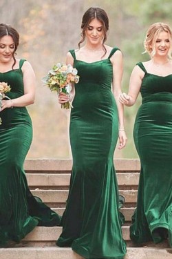 Mermaid Long Plus Size Floor Length Bridesmaid Dresses 3010432