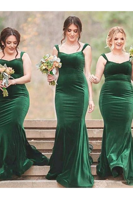 Mermaid Long Plus Size Floor Length Bridesmaid Dresses 3010432